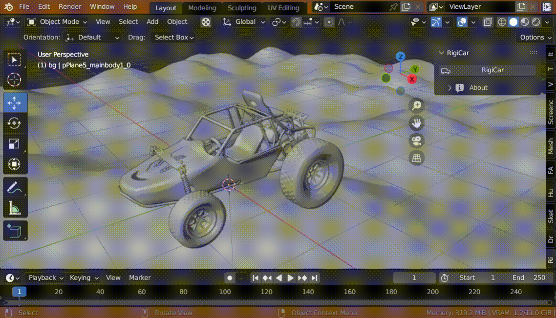 Blender插件 – 真实的车辆动画模拟器 Rigicar Blender插件 – 真实的车辆动画模拟器 Rigicar
